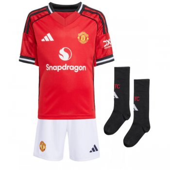 prima maglia Manchester United bambino 2026 con calze