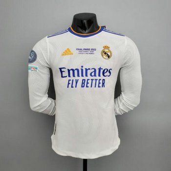 Versione del giocatore maglia Real Madrid ML versione finale casa 2022