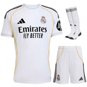 prima maglia Real Madrid bambino 2026 con calze