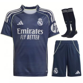 seconda maglia Real Madrid bambino 2026 con calze