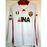 seconda maglia Roma Retro manica lunga 2001-2002